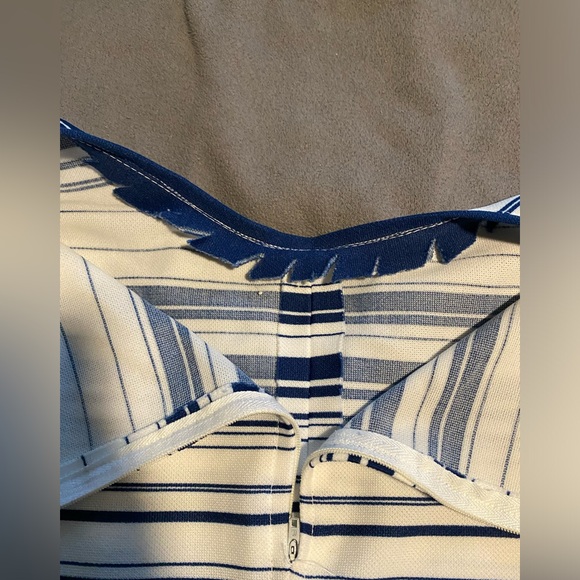 Vintage 70s Striped Jumpsuit with Multicolor Pattern - Picture 6 of 8